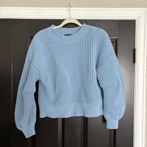 Banana Republic Pale Blue Chunky Crewneck Sweater